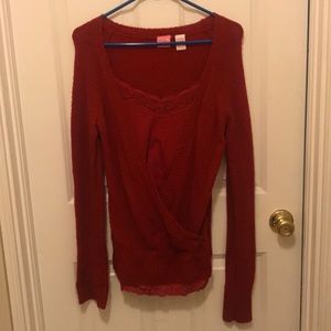 Sweater/Lace camisole one piece combo